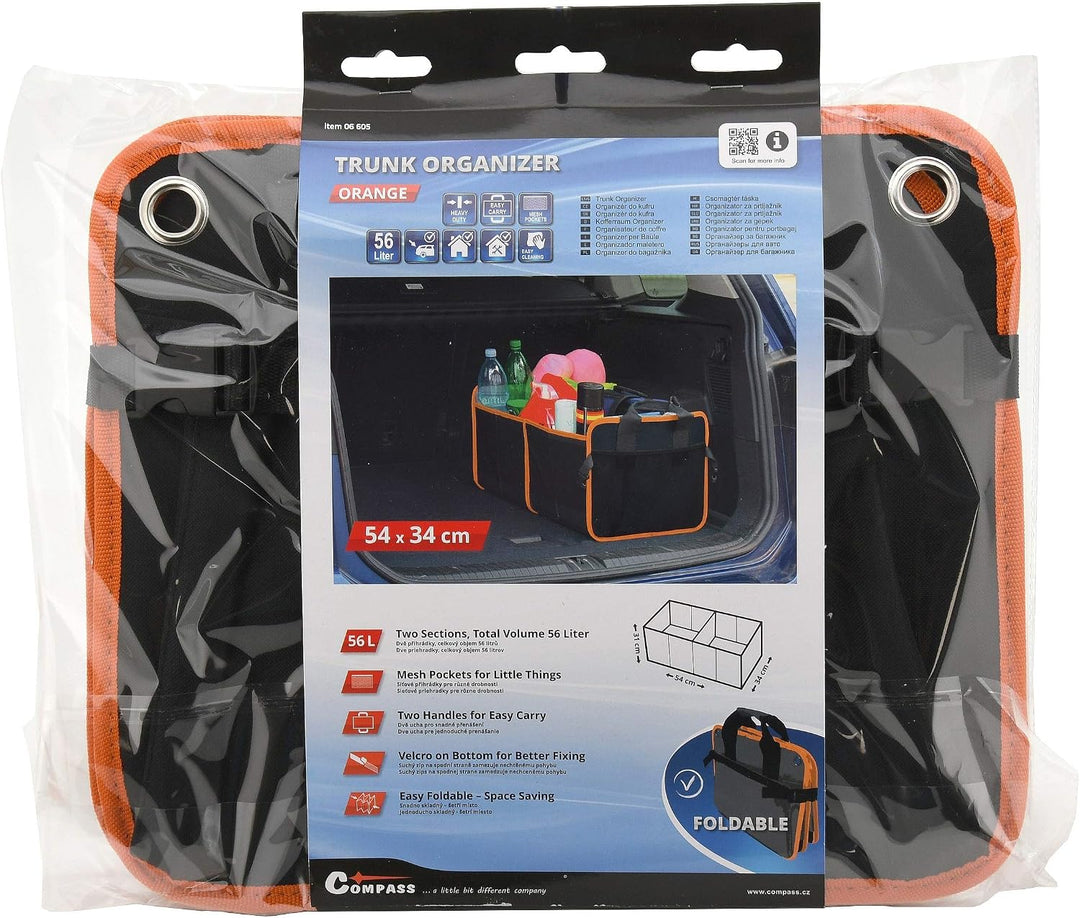 COMPASS 06605 Gepäckraum-Organizer doppelt 54x34cm ORANGE