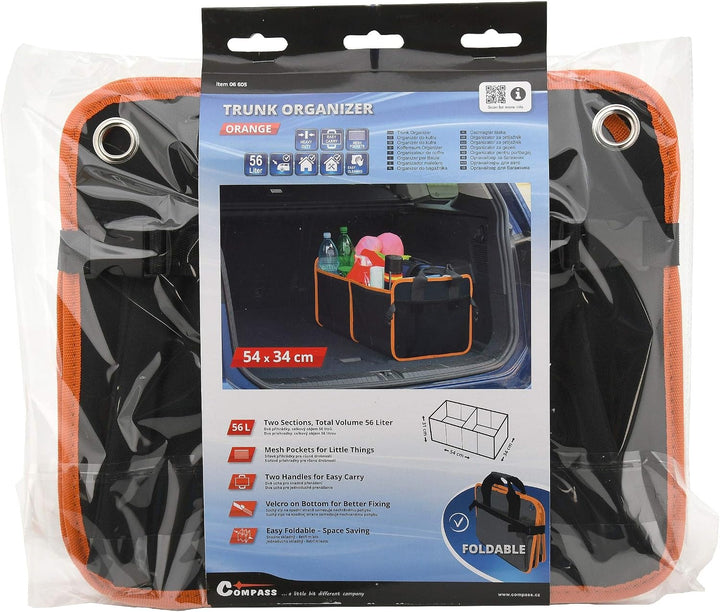 COMPASS 06605 Gepäckraum-Organizer doppelt 54x34cm ORANGE