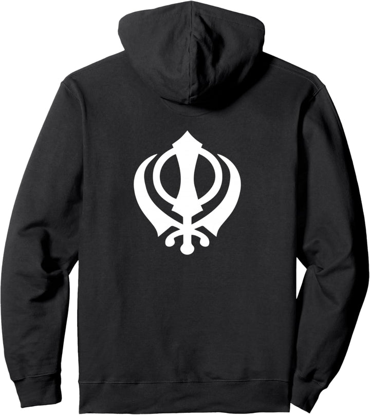 Khanda Sikh Symbol Chakkar Kirpans Chakra Sikhismus Pullover Hoodie