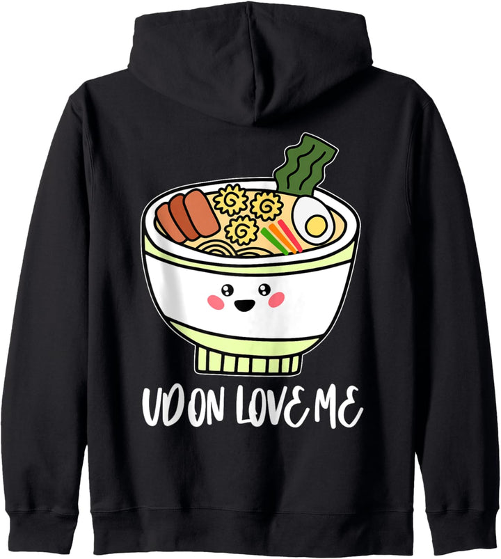 Udon Love Me Nettes Kawaii japanisches Ramen-Nudel-Geschenk Kapuzenjacke