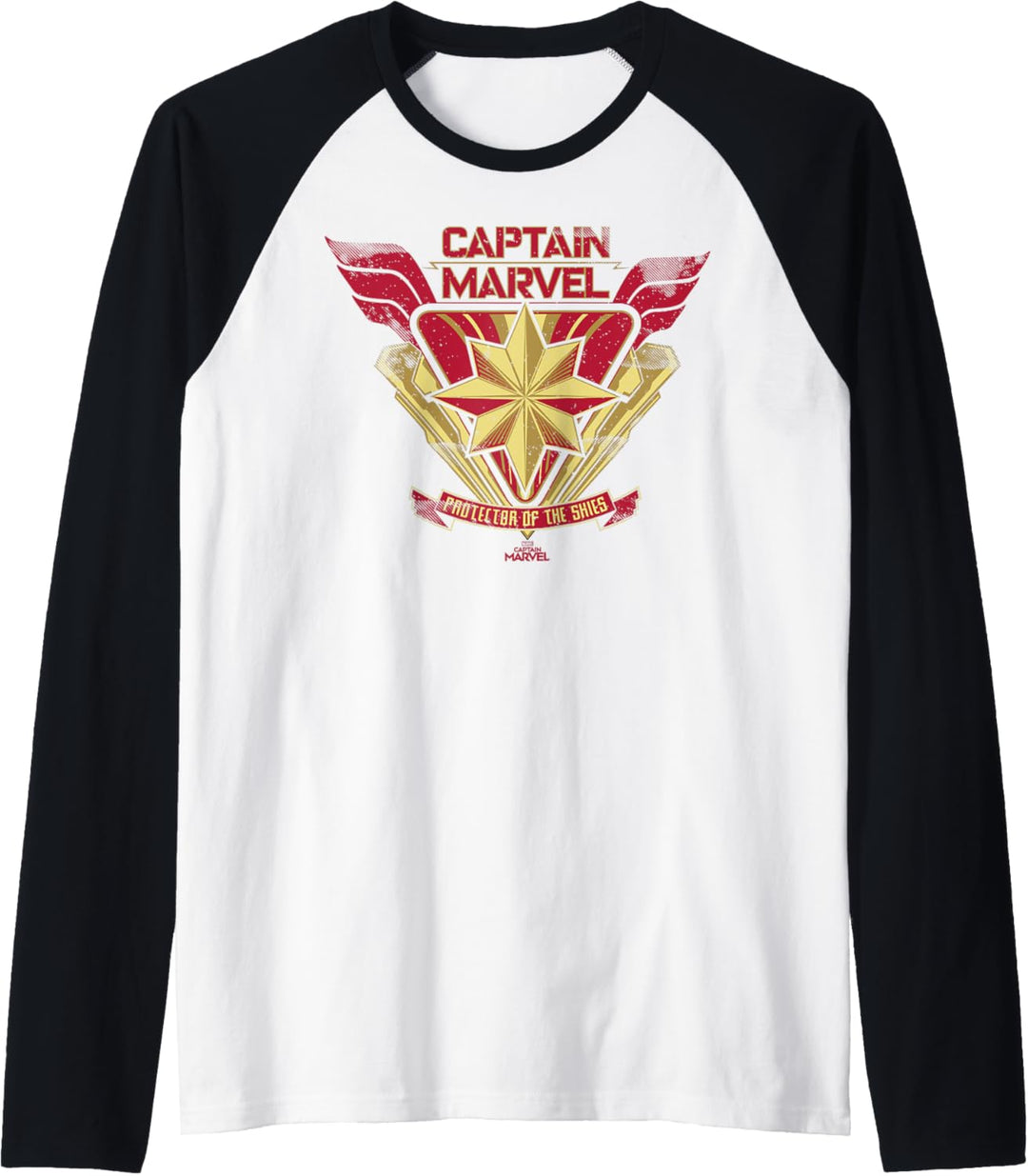 Captain Marvel Protector Of The Skies Crest Raglan