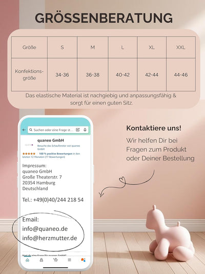Herzmutter Bauchbinde Postpartum - Rückbildung nach Schwangerschaft-Kaiserschnitt-OP - verstellbarer