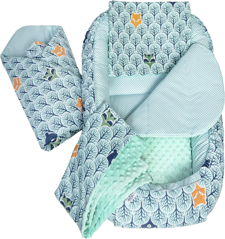 Medi Partners 5 teilig Babynestchen Set Babynest 100x60x15 herausnehmbarer Einsatz Bett Kuschelnest