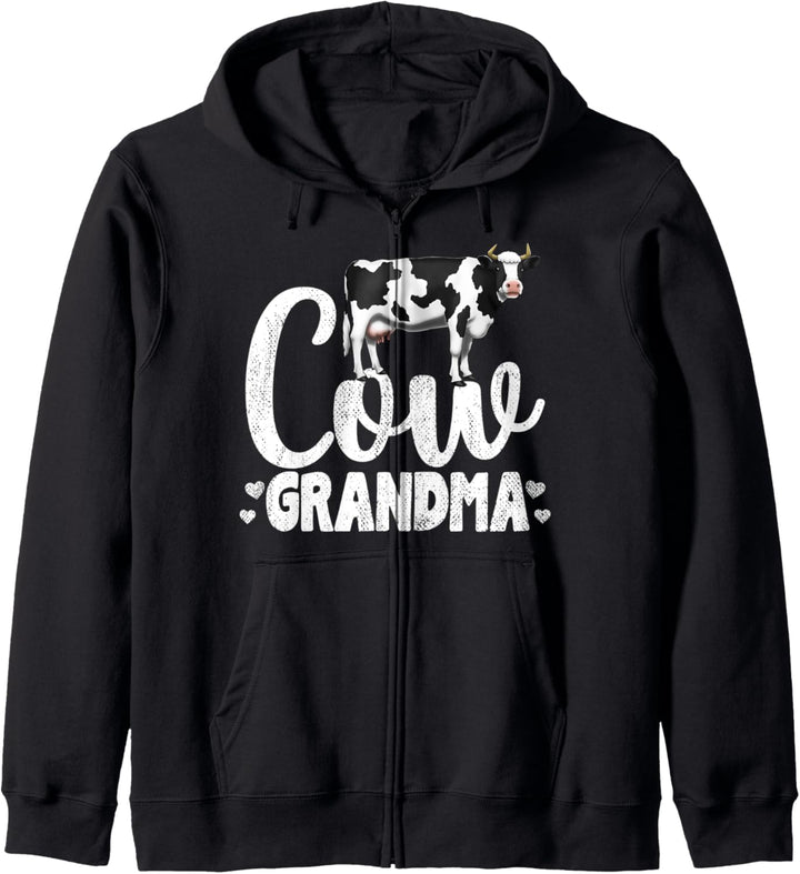 Cow Grandma Dairy Farmer Funny Farm Animal Gift Kapuzenjacke