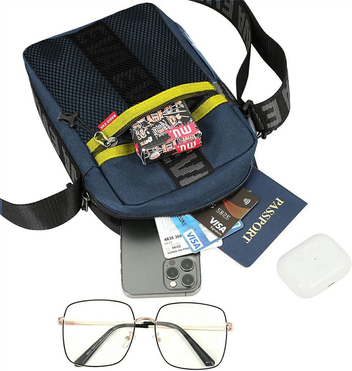 FIREFIRST x RADIO EVA - Evangelion Mini Shoulder Bags Schule Schultertaschen Blau W15×H23×D8（cm）, Bl