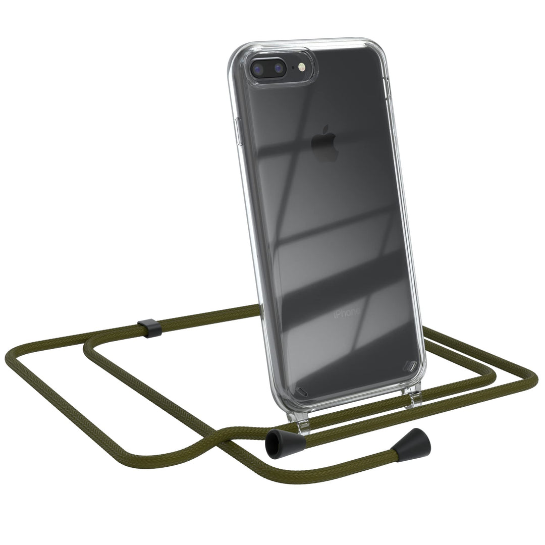 EAZY CASE Handykette kompatibel mit iPhone 7/8 Plus Handyhülle mit Umhängeband, Handykordel mit Schu