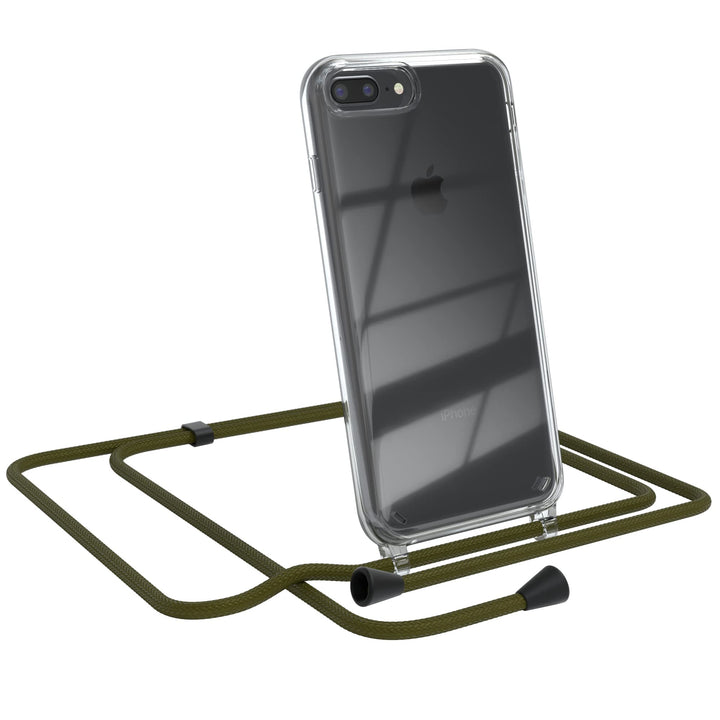 EAZY CASE Handykette kompatibel mit iPhone 7/8 Plus Handyhülle mit Umhängeband, Handykordel mit Schu