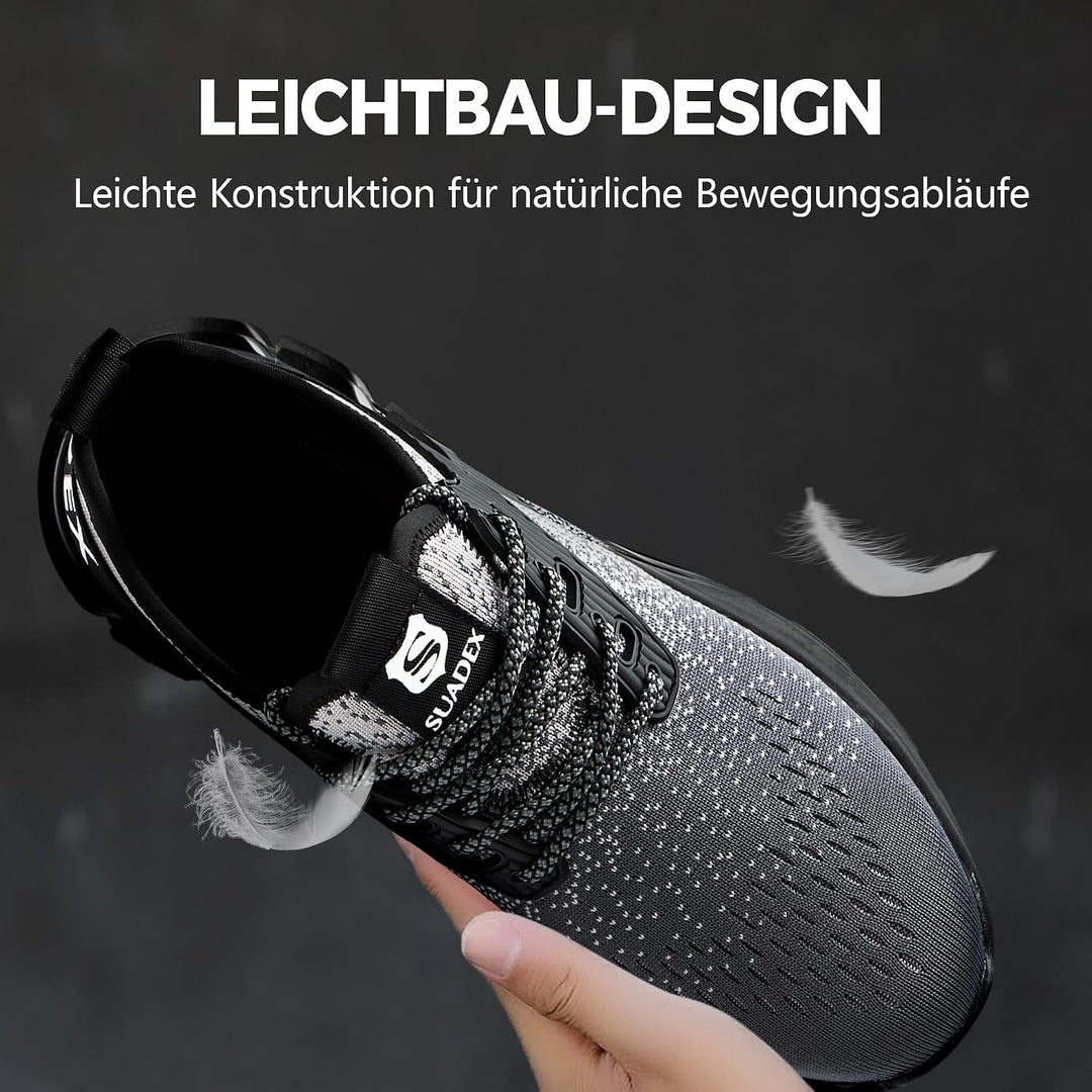 SUADEX Sicherheitsschuhe Arbeitsschuhe Herren Damen Leicht Atmungsaktiv Stahlkappenschuhe mit Stahlk