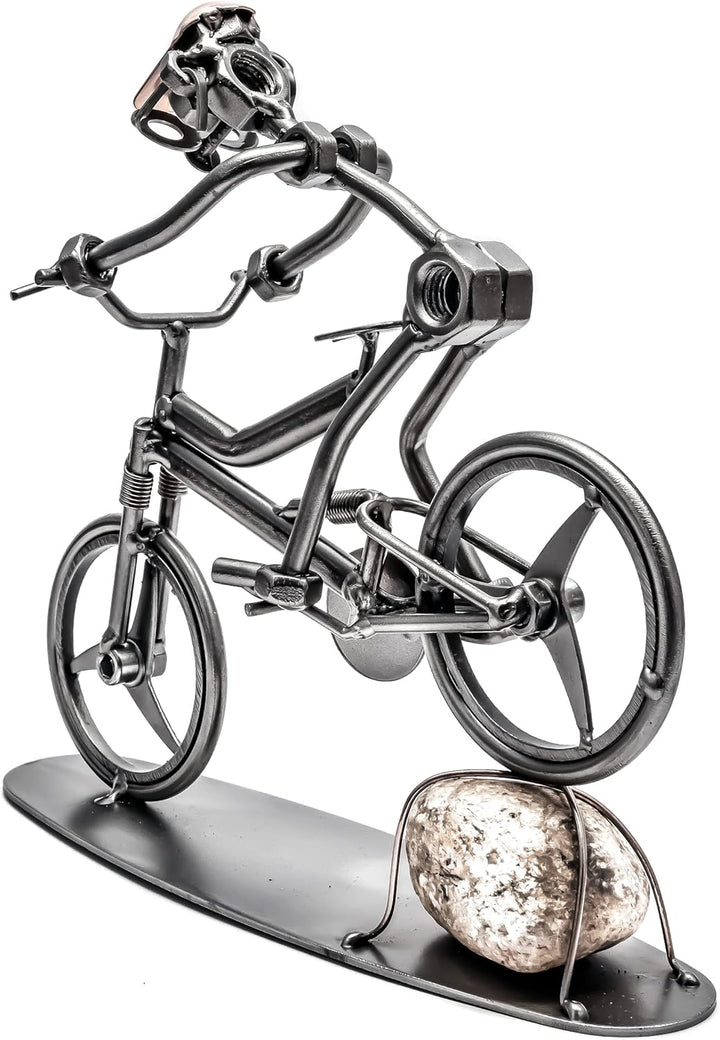 STEEMO Schraubenmännchen Mountainbike Cross Country Geschenk Metall-Deko 21x8x20 cm