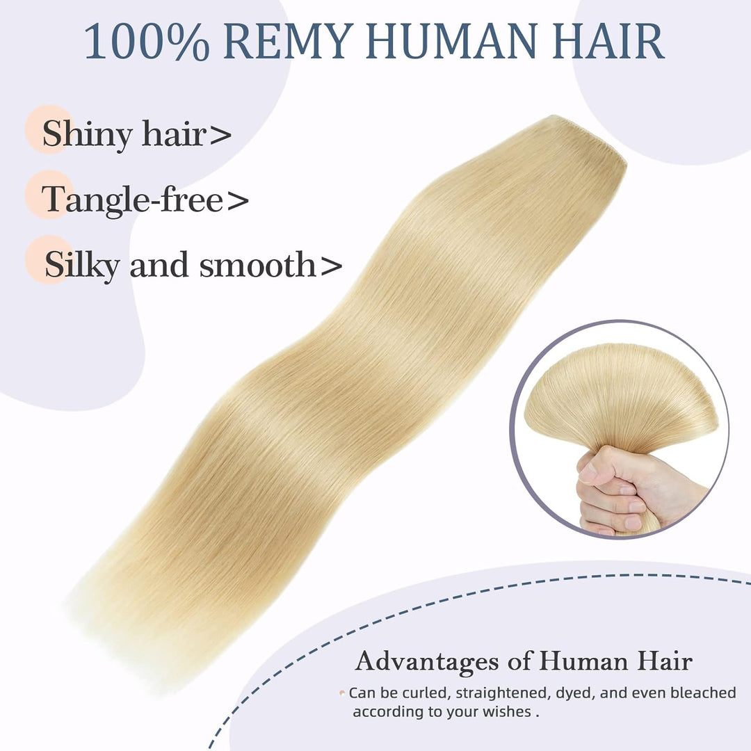 (40-60cm) Extensions Echthaar Clip in Dick Haarteile Echthaar Weich Natürlich 7A Remy Haar Haarverlä