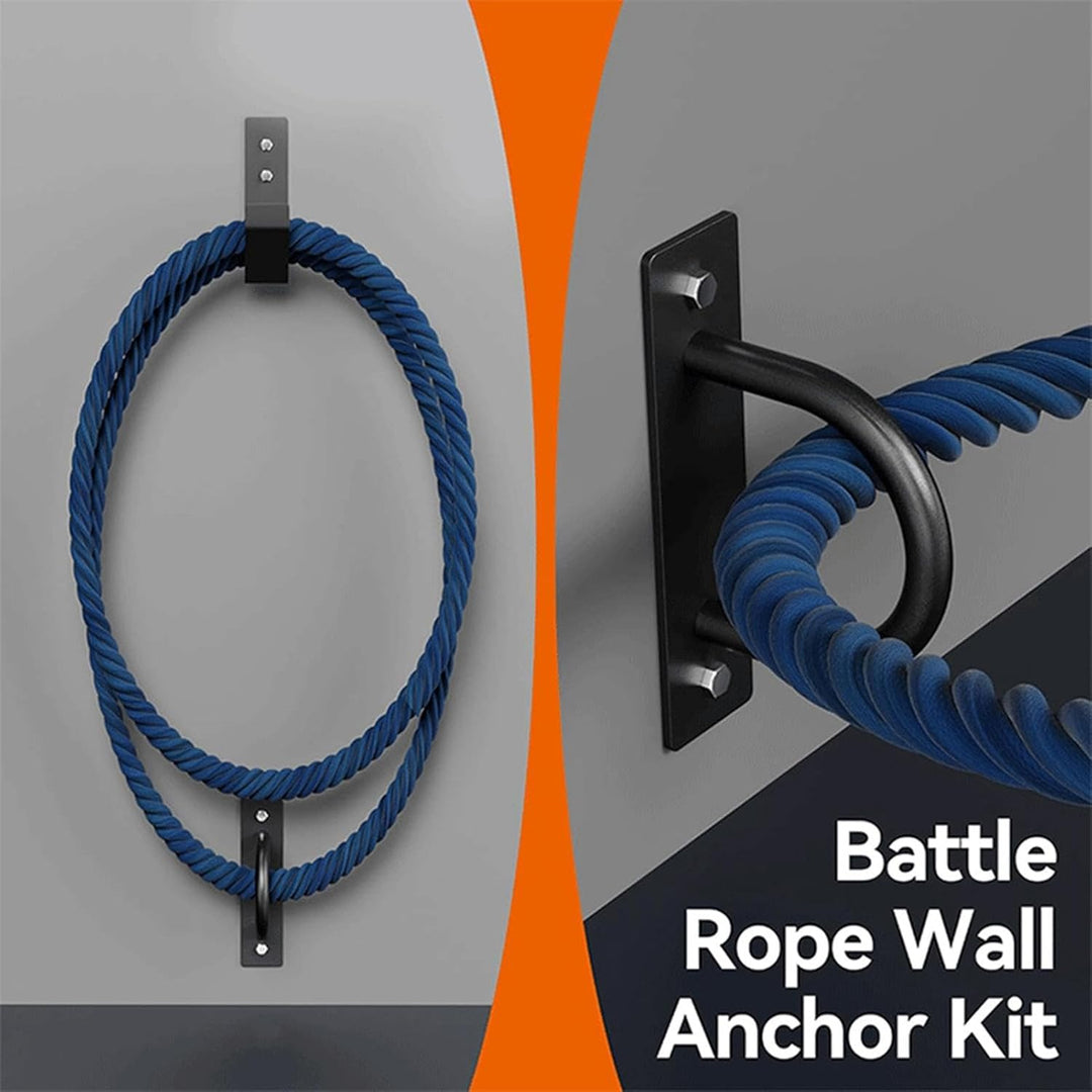 Battle Rope Wall Holder, Heavy-Duty Steel Exercise Rope Storage, Sturdy Workout Bracket, Multipurpos