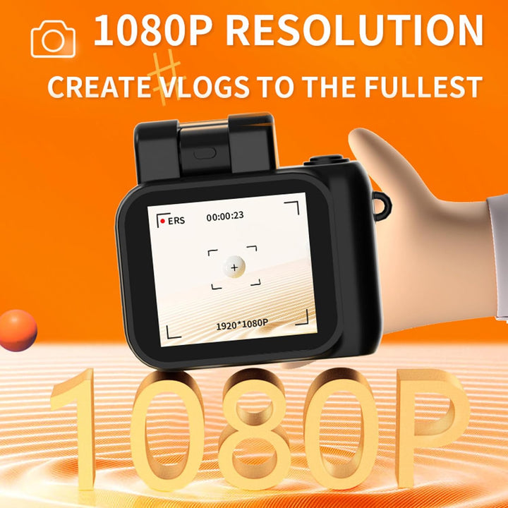 Digitalkamera, HD 1080p Kids Camera, Auto -Loop - OTG Daumenkamera, Tragbare Wiederaufladbare Kleine