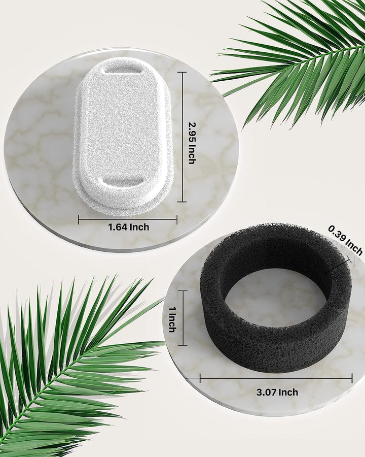 GIOTOHUN Filter für Katzenbrunnen, 12 Stück Filter + 12 Stück Schaumstofffilter für Trinkbrunnen für