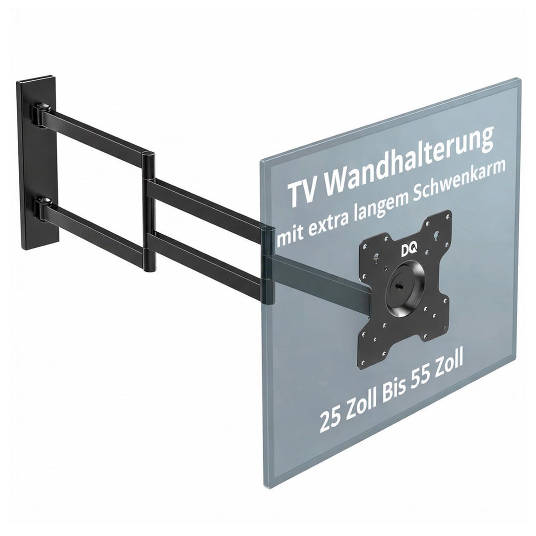 DQ Rotate XL 98,5 cm Schwarz TV Wandhalterung - Empfohlene TV-Grösse: 15" - 40" - VESA 75x75 100x100