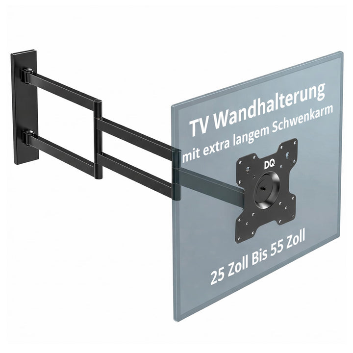 DQ Rotate XL 98,5 cm Schwarz TV Wandhalterung - Empfohlene TV-Grösse: 15" - 40" - VESA 75x75 100x100