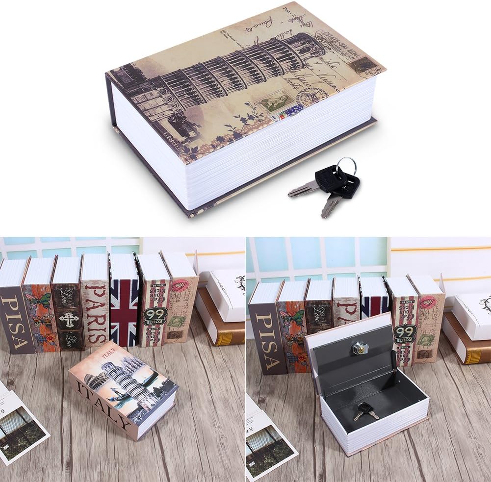 Security Box, Haofy Buchtresor mit 2 Schluessel, Abschliessbar Geldkassette in Wörterbuchform BuchSa