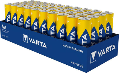 VARTA Batterien AA, 40 Stück, Longlife Power, Alkaline, 1,5V, für Spielzeug, Funkmäuse, Taschenlampe