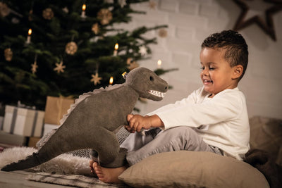 Steiff 067136 Thaisen T-Rex Dino - 45 cm - Kuscheltier - grau Paloma, Paloma