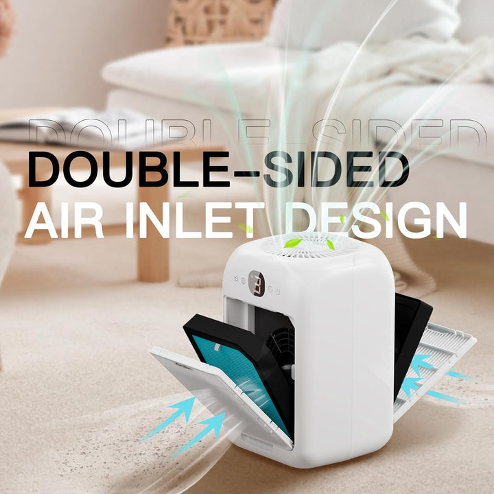 2 Stück Luftreiniger Allergiker mit Aromatherapie, HEPA Luftfilte gegen Schimmel Staub Pollen Tierha