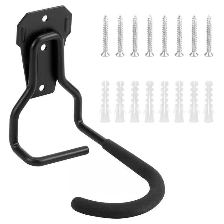 QWORK® 4er Set Fahrradhalter Wandhalterung - EVA-Gummi-Schutz, bis zu 35 kg Tragfähigkeit, Platzspar