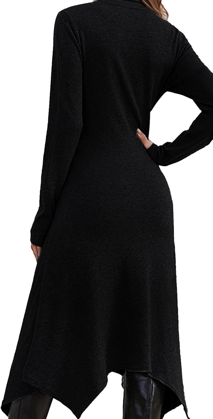 Jayscreate Damen Strickkleid Winter Kleid Herbst Damen Winterkleider Herbstkleid Midikleid Pulloverk