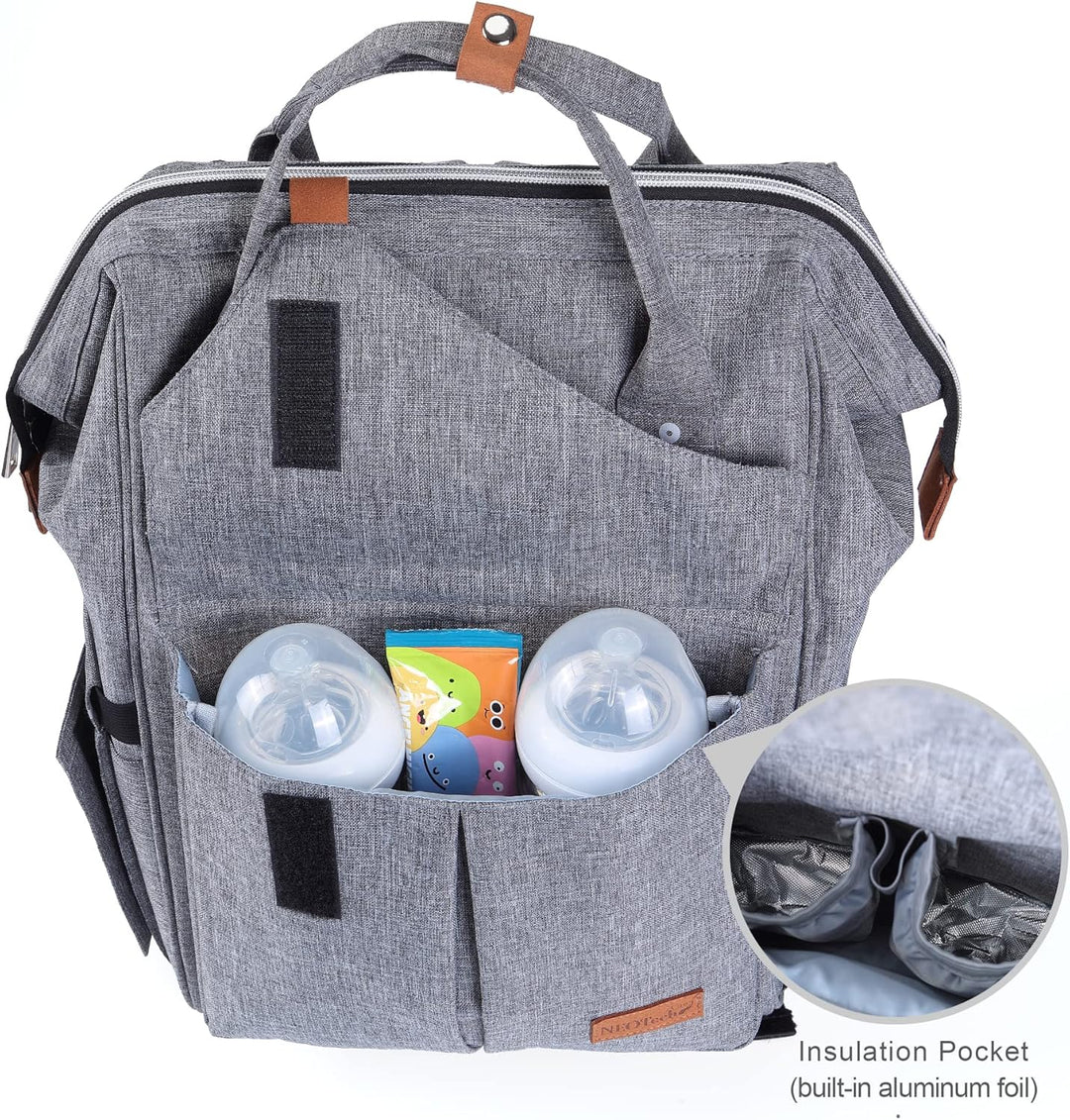 NEOtech Care Wickeltasche Rucksack für Baby Mädchen/Junge, breite Öffnung, Multifunktions-Organisati
