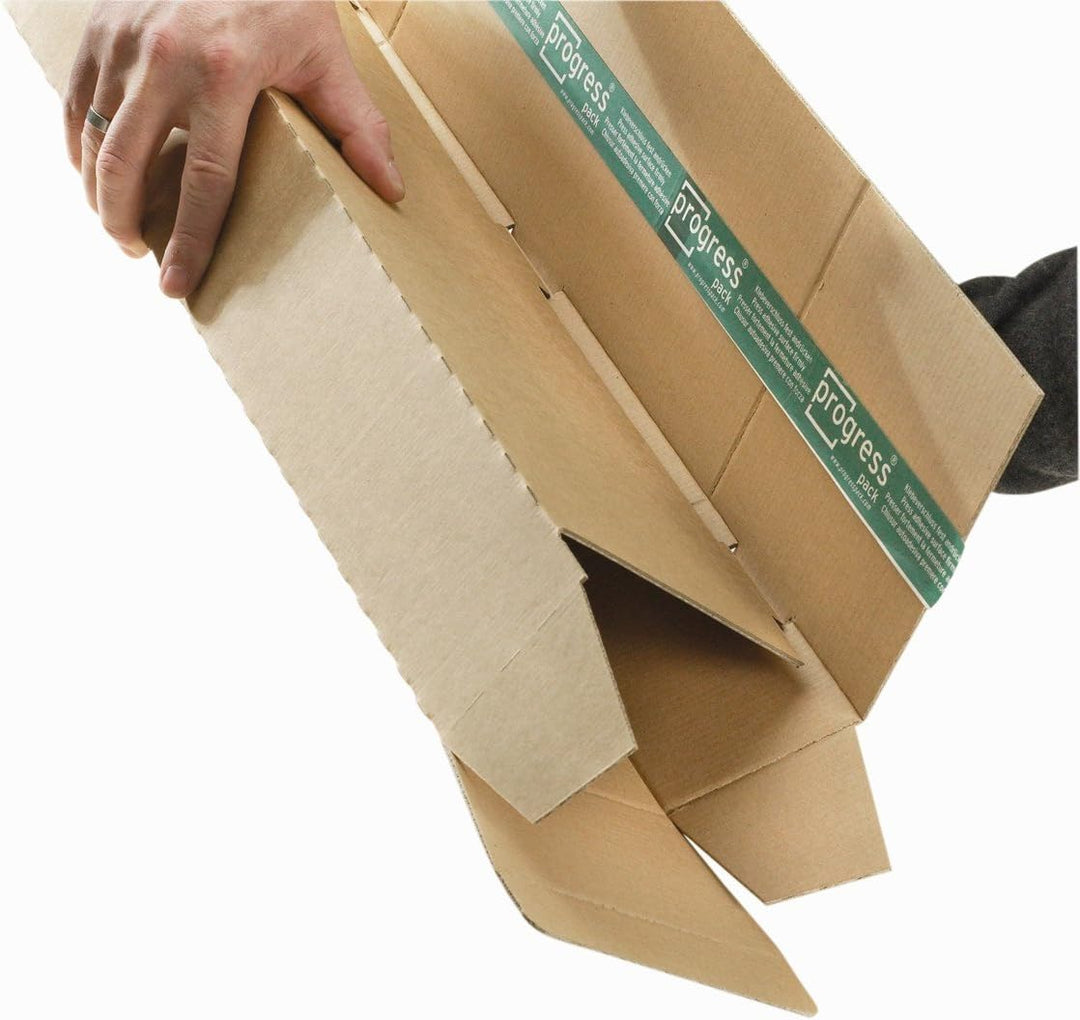 progressPACK Trapez-Versandverpackung Premium Extra PP T05.02 aus doppelter Wellpappe, DIN A2, 430 x