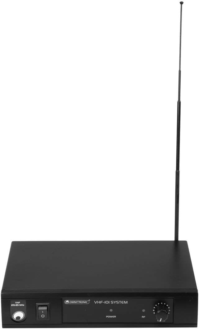 Omnitronic VHF-101 Funkmikrofon-System 205.75MHz | Empfangseinheit und Handmikrofon in PLL-Technik |