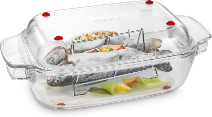 Tescoma Bräter mit Deckel GrandCHEF 34 x 19 cm, aus Glas