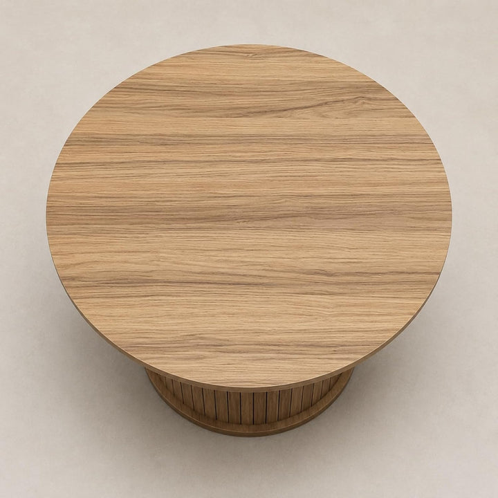 Gerippter Couchtisch, 70 x 40 cm, MDF-Holz