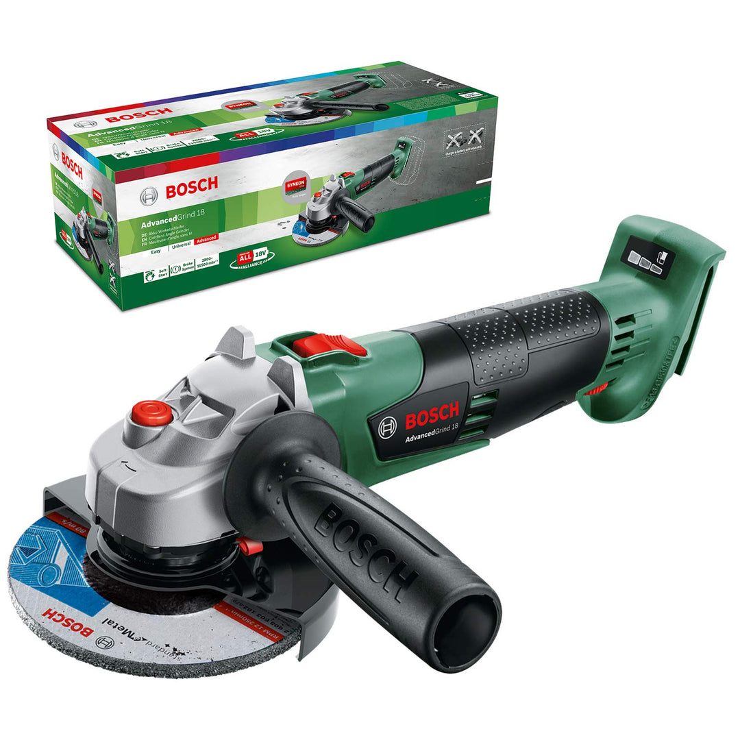Bosch Winkelschleifer AdvancedGrind 18 (ohne Akku, 18 Volt System, Scheiben-Ø: 125 mm, im Karton), 1