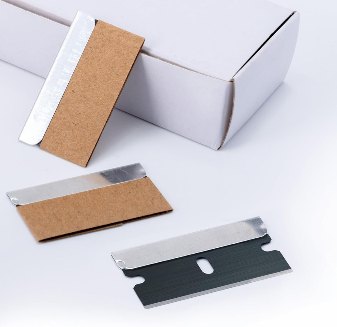 FOSHIO 200pcs Schaber ErsatzKlinge Kohlenstoffstahl Metall Schaber ErsatzKlinge Sicherheit Scraper G