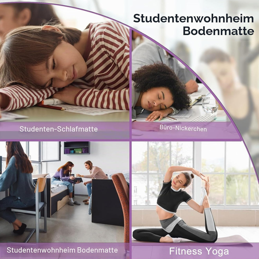 Faltbare Yogamatte Reise Leicht 183 x61x0.4 cm Reiseyogamatte Leicht Faltbar Tragbare Yoga Matte Rut