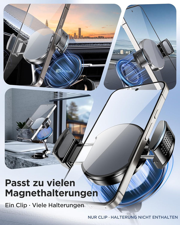 MSXTTLY Kfz-Handyhalterungsclip – Magnetclip VMag-GC 2026 Für Magnetische Kfz-Halterungen, Kein Magn