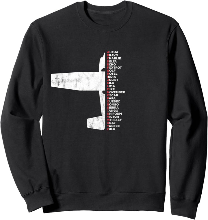 Pilot Phonetic Alphabet C172 Flugzeug Piper Sweatshirt