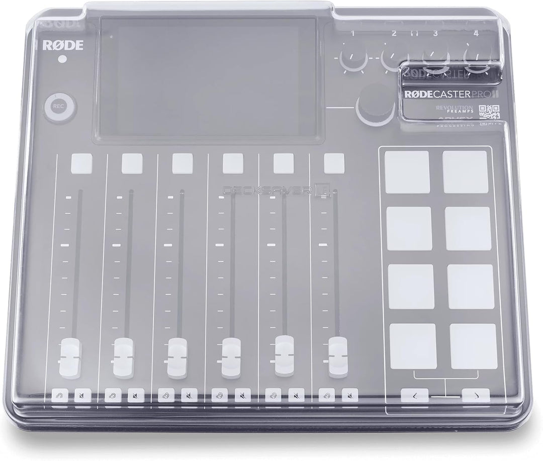 Decksaver Schutzhülle für Rodecaster Pro MK2 – Super-robuster Polycarbonat-Schutzdeckel in rauchfarb