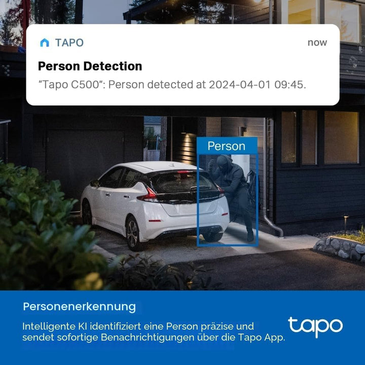 TP-Link Tapo C500 WLAN Überwachungskamera Aussen, 360° Sichtbereich, 1080p Auflösung, Bewegungserken