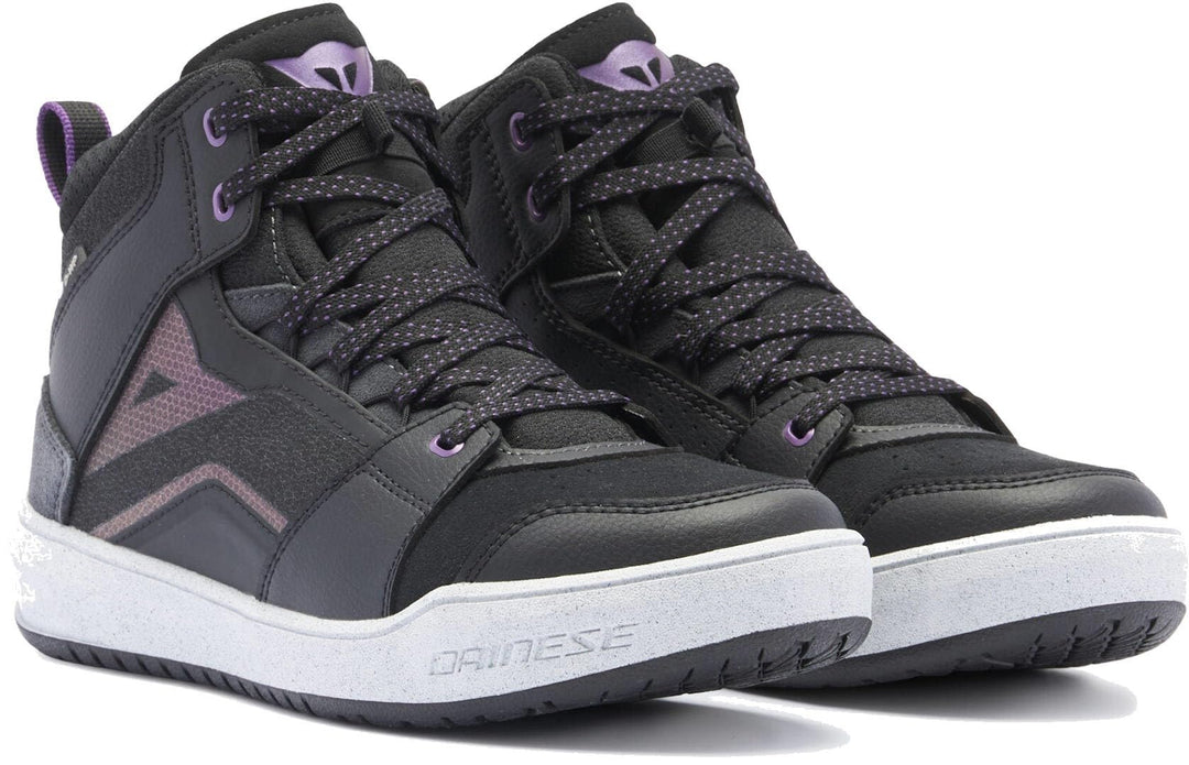 Dainese Damen Suburb D-wp Shoes Wmn wasserdichte Motorradschuhe 40 EU Schwarz Weiss Metall Lila, 40