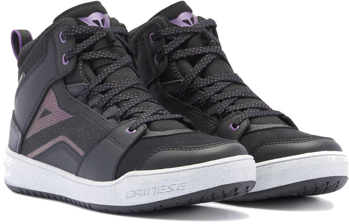 Dainese Damen Suburb D-wp Shoes Wmn wasserdichte Motorradschuhe 40 EU Schwarz Weiss Metall Lila, 40