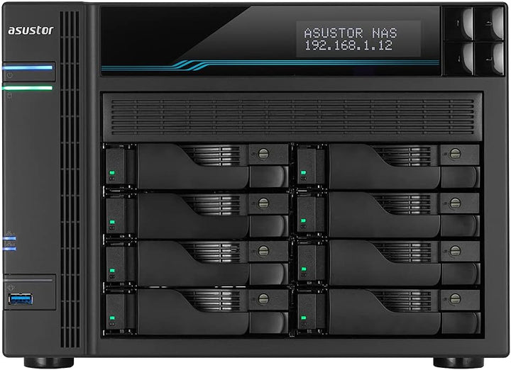 Asustor AS6510T 10 BAHIAS Atom C3538 Quad CORE DENVERTON 2.1GHZ 8GB 2x2.5GBE 2x10GBE RAID 0,1 JBOD S