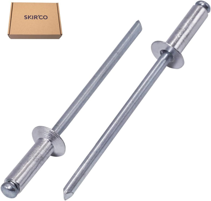 SKIR'CO (1000 Stück) Aluminium Senkkopf Blindnieten 3,0 x 10 mm, Stahldorn, Popnieten 1000 3.0 x 10