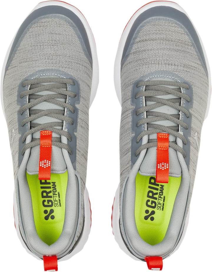 PUMA Herren Fusion Pro Golfschuh 43 EU Cool Mid Grey Puma Silver Red Blast, 43 EU Cool Mid Grey Puma