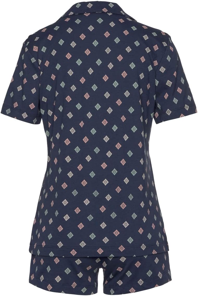 s.Oliver Damen Ak-211-47 Pyjamaset 32-34 Dunkelblau Krawattenmuster, 32-34 Dunkelblau Krawattenmuste