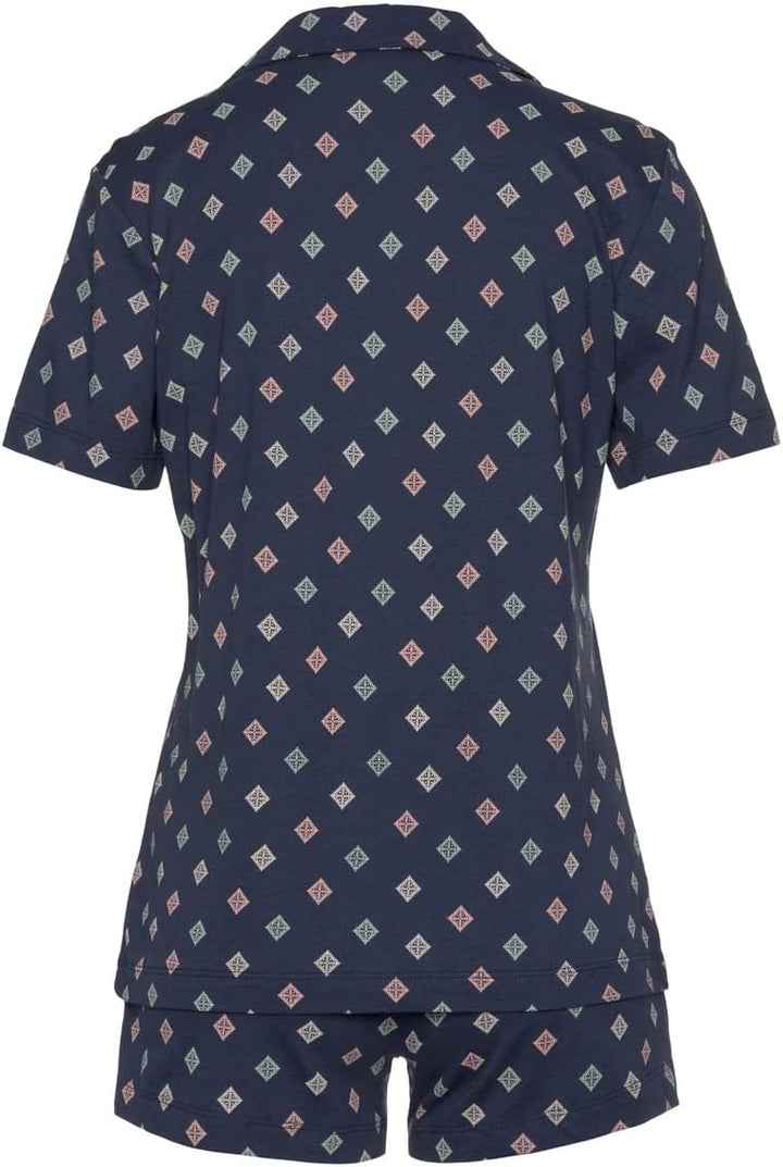 s.Oliver Damen Ak-211-47 Pyjamaset 32-34 Dunkelblau Krawattenmuster, 32-34 Dunkelblau Krawattenmuste