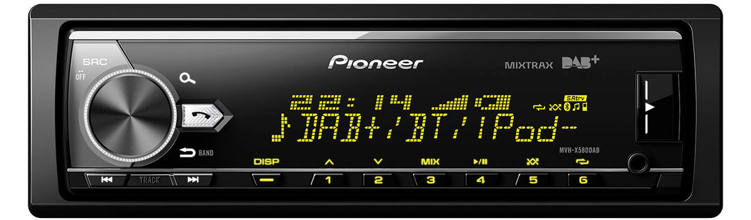Pioneer MVH-X580DAB Autoradio DAB+ Tuner, Anschluss für Lenkradfernbedienung, Bluetooth-Freisprec Si