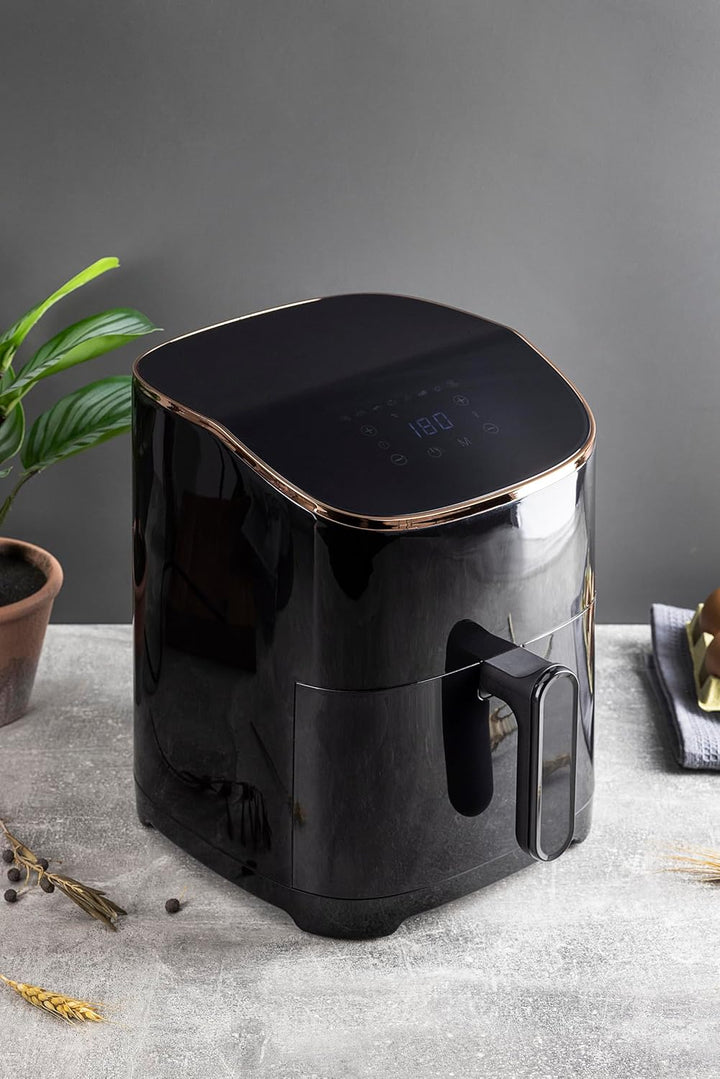 BERGNER Copper – Heissluftfritteuse 4,8 Liter – 1300 W Leistung – 30-Minuten-Timer – Einstellbare Te
