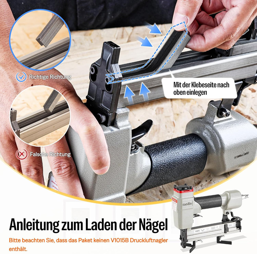 meite V-Nägel Typ 10,3 mm für Hartholz, 7 mm Länge V-Nägel für Bilderrahmen-Verbinder V1015B, Druckl