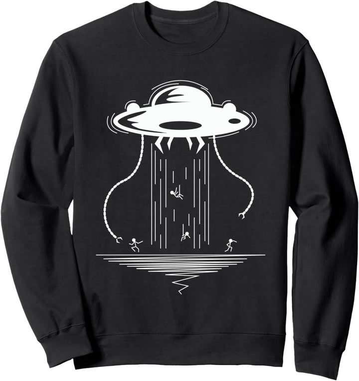 Lustige Alien UFO Entführung Sweatshirt