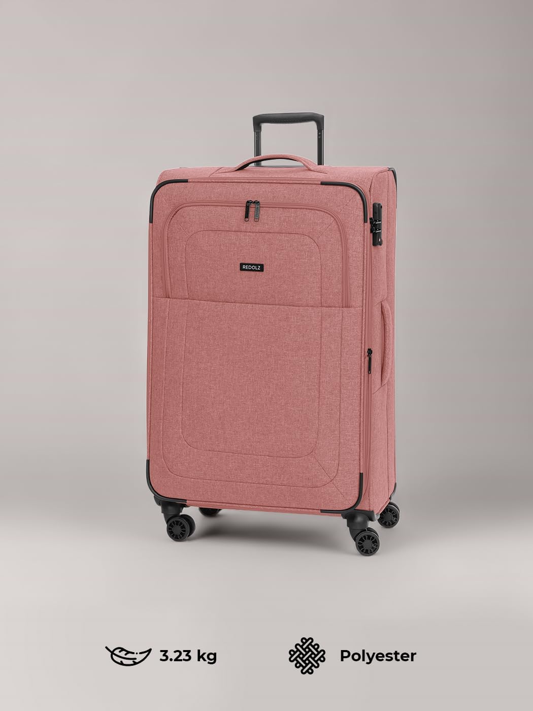 REDOLZ Weichschalen Koffer für Damen & Herren | Leichter Trolley 77 cm mit 4 Doppelrollen & TSA-Schl
