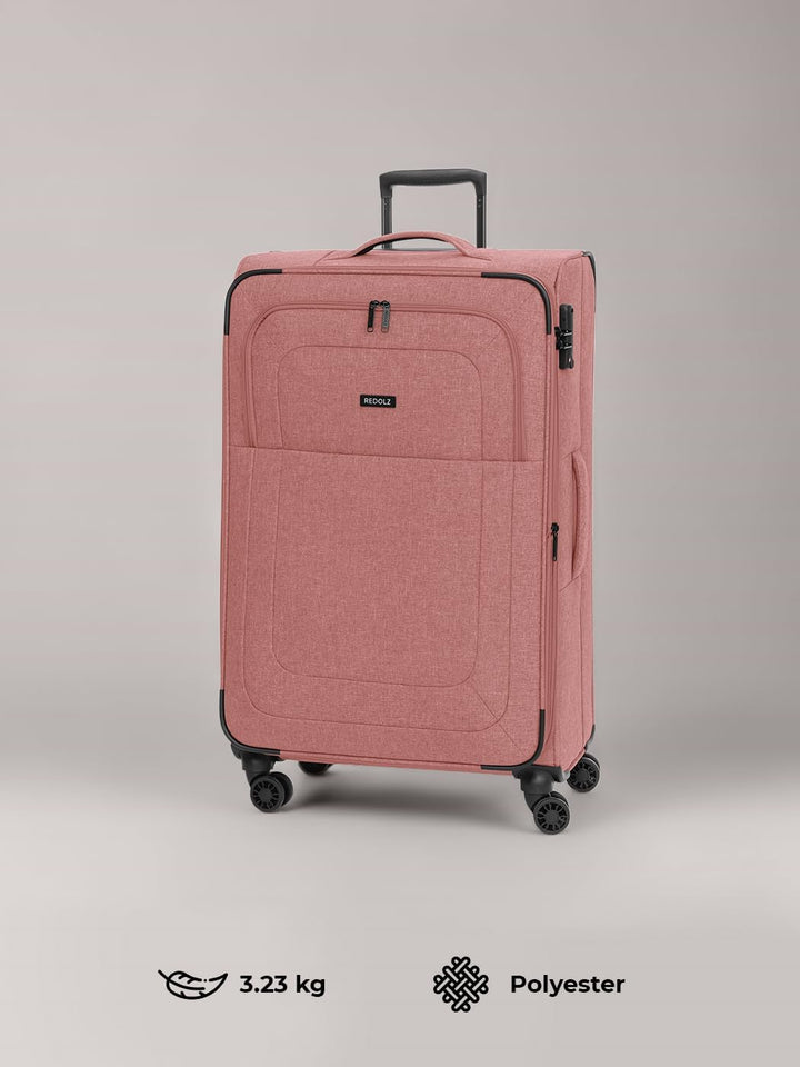 REDOLZ Weichschalen Koffer für Damen & Herren | Leichter Trolley 77 cm mit 4 Doppelrollen & TSA-Schl